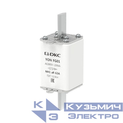 Предохранитель YON ножевого типа FG1 63А 690В хар-ка aR DKC 1FG01-0063-690V-AR