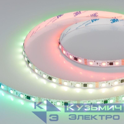 Лента светодиодная SPI-B60-10mm 12V RGB-PX3-BPT 12Вт/м IP20 5060 бегущий огонь (уп.5м) Arlight 039179