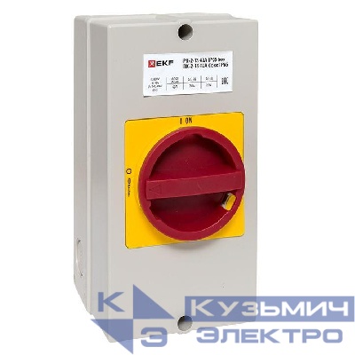Переключатель кулачковый ПК-2-13 40А 3п "ВКЛ-ВЫКЛ" с блокировкой в боксе IP65 PROxima EKF pk-2k-13-40-a65