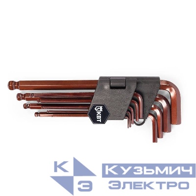 Набор шестигранных ключей с шаром КШ-9s КВТ 82177