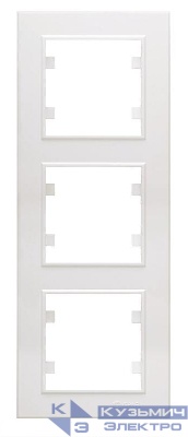 Рамка 3-м Karea вертик. бел. Makel 56001708