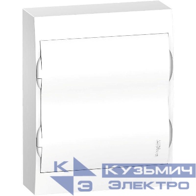 Бокс навесной ОП City9 Box 2 ряда 24мод IP40 IK07 63А 2 клеммы с бел. дверцей SE EZ9E212P2SRU