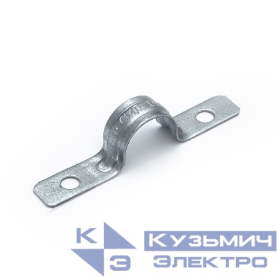 Скоба крепежная двухлапковая усилен. противопожарная СМДУ d19-20м d отверст. 6.5мм метал. (уп.100шт) Промрукав PR13.02437