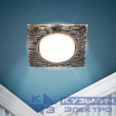 Светильник точечный DK LD50 WH/BK GX53 встраив. со светодиод. подсветкой бел. черн. ЭРА Б0057469