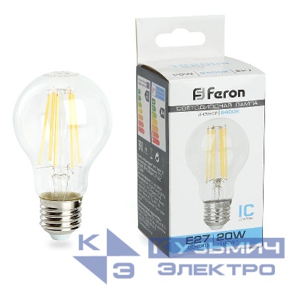 Лампа светодиодная LB-620 20Вт 6400К E27 230В FERON 48285