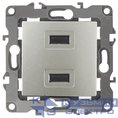 Устройство зарядное USB 12-4110-15 5В-2100мА перламутр ЭРА Б0027500