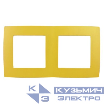 Рамка 2-м 12-5002-21 желт. ЭРА Б0019395