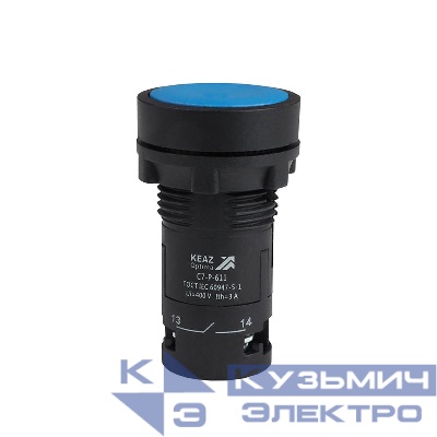 Кнопка OptiSignal Compact D22 С7-P-611 син. 1НО+1НЗ XB7NA65 КЭАЗ 362047