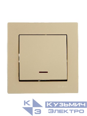 Выключатель с подсветкой VESNA зол. LEZARD 742-3688-111