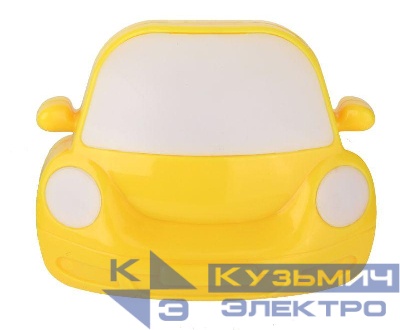 Светильник светодиодный NL-196 "Машинка" 220В ночник с выкл. желт. Camelion 13143