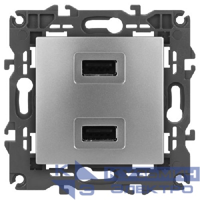 Устройство зарядное USB 14-4110-03 5В-2100мА Elegance алюм. ЭРА Б0034360