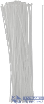 Хомут для проводов 4.8х500мм нейлон. бел. (уп.100шт) FIT 60380