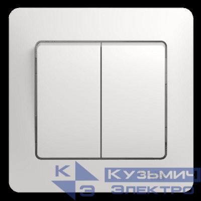 Выключатель 2-кл. СП Glossa 10А IP20 (сх. 5) 10AX в сборе бел. SE GSL000152