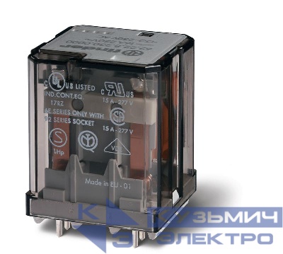 Реле силовое электромеханич. монтаж на печатную плату 3NO 16А AgCdO (зазор >/=3мм) 24В DC RTI FINDER 622390240300