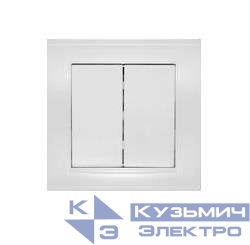 Выключатель 2-кл. СП Бриллиант 10А IP20 бел. UNIVersal 7947403