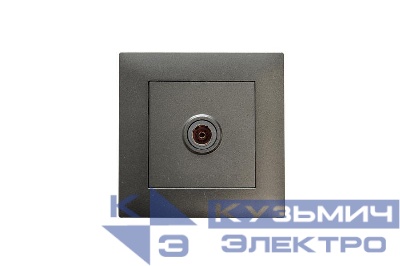 Розетка TV проходная Karea RIZZ STAR дым. металлик Makel 88050007