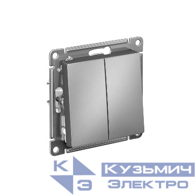 Переключатель перекрестный 2-кл. AtlasDesign 2хсх.7 10АХ механизм сталь SE ATN000973