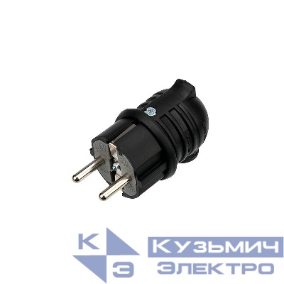 Вилка угловая влагозащ. с/з 16А IP44 каучук Rexant 111-003