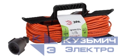 Удлинитель-шнур на рамке 1х40м без заземл. 10А IP20 UFx-1-2х1.0-40m ПВС 2х1 Эра Б0046824