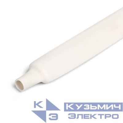 Трубка термоусадочная ТУТнг-LS-12/6 бел. (уп.100м) КВТ 102213