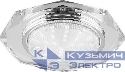 Светильник DL4020-2 15Вт GX53 230В потолочн. без лампы прозр. FERON 20148