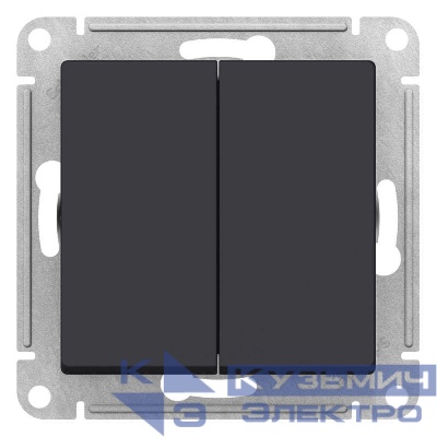 Переключатель перекрестный 2-кл. AtlasDesign 2хсх.7 10АХ механизм карбон SE ATN001073