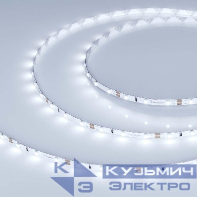 Лента светодиодная RT-A60-5mm 12V Cool 8000К 4.8Вт/м IP20 2835 узкая (уп.5м) Arlight 028610(2)