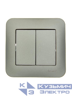 Выключатель 2-кл. 1п СП ASTI 10А IP20 в сборе платина. LEZARD 7081-3535-101