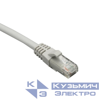 Патч-корд UTP 6 4х2 24AWG (7х0.2мм) Cu LSZH 1м сер. SUPRLAN 10-0167
