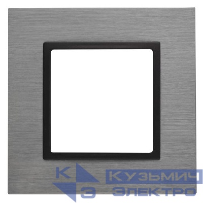 Рамка 1-м 14-5201-42 металл Elegance титан+антрацит ЭРА Б0034546