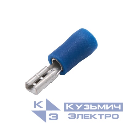 Наконечник изол. "розетка" 1.5-2.5кв.мм А=4.8х0.5мм син. (уп.100шт) DKC 2B05P