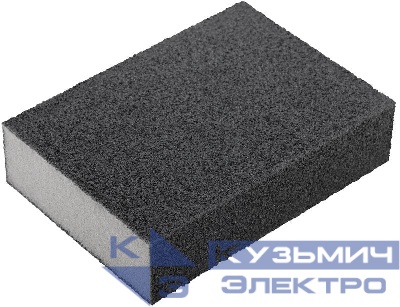 Губка шлифовальная 100х70х25мм Р 60/Р 100 средняя жесткость алюм./оксидная FIT 38367
