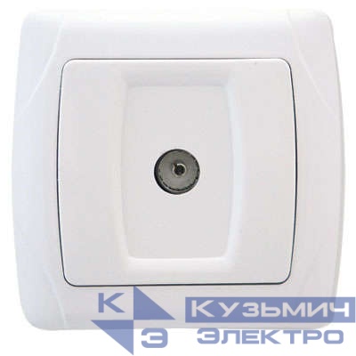 Розетка телевизионная TV 1-м СП Маргарита бел. UNIVersal М0027