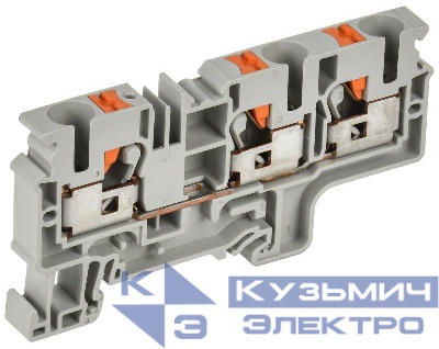Колодка клеммная CP-MC 3 вывода 10кв.мм сер. IEK YCT22-00-3-K03-010
