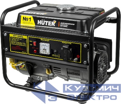 Бензогенератор HT1000L 1ф 1000Вт ручной стартер HUTER 64/1/2