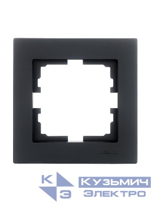 Рамка 1-местн. горизонт. VESNA черн. бархат LEZARD 742-4200-146