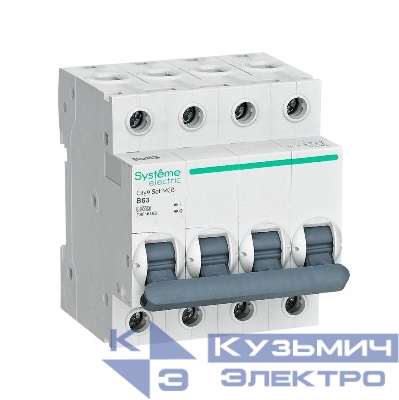 Выключатель автоматический 4п City9 Set (АВ) B 63А 6кА 400В SE C9F16463