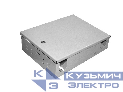 Корпус кросса оптического настенного КОН-8 SC Simplex,  ложементдля КДЗС, с замком, металлический, (62*250*190мм)