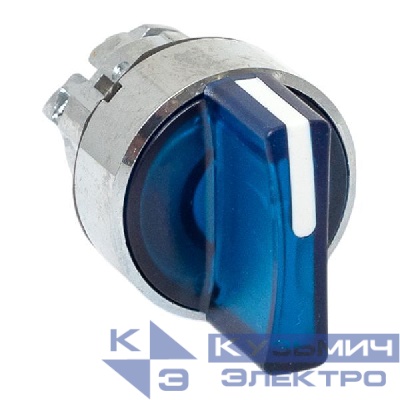 Механизм переключателя исполнительный XB4 IP65 на 2 положения возвратный без фиксации с подсветкой с короткой ручкой син. EKF XB4BD2L-B-65