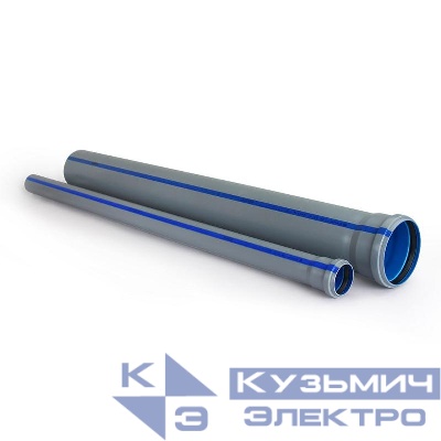 Труба ВК ПП 110х2.7 BAIKAL standart сер./син. (дл.3м) RTP 32524