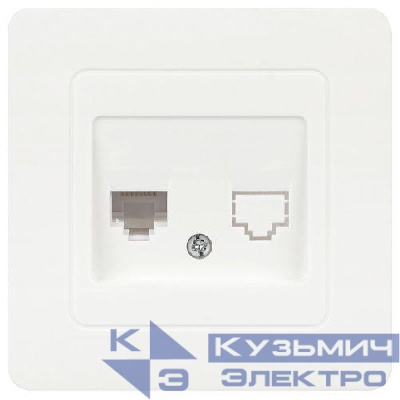 Розетка компьютерная 1-м СП Style 7-303-01 RJ45 бел. Intro Б0060649