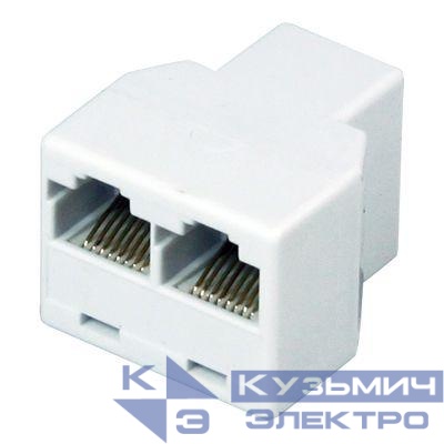 Двойник комп. гнезд.-2 гнезд. 8P-8C (уп.50шт) Rexant 03-0103