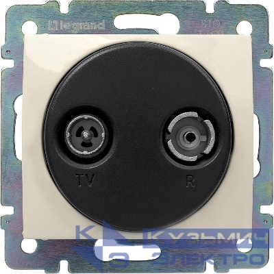 Розетка телевизионная TV/R СП Valena 1.5дБ 862МГц с топологией "звезда" механизм сл. кость Leg 774332