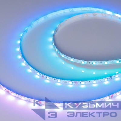 Лента светодиодная SPI-RZ-F60-6mm 12V RGB-PX1-BPT 7Вт/м IP20 3535 (уп.5м) Arlight 044684