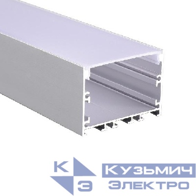 Профиль накладной PAL 5035 L2000 в комплекте: 2 глухих заглушки; рассеив. матов.; 4 клипсы крепежных JazzWay 5049956