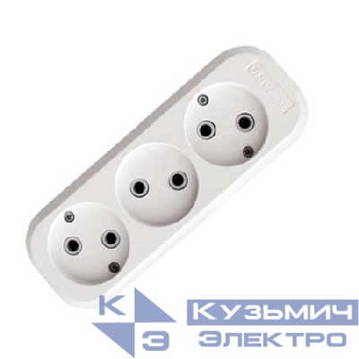 Колодка удлинителя 3-м без заземл. АБС-пластик UNIVersal E203