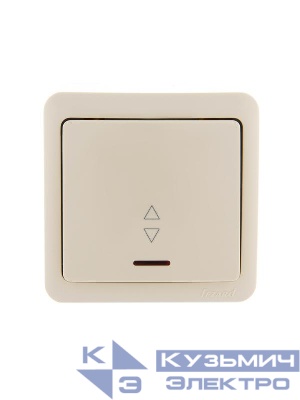 Переключатель проходной 1-кл. 1п ОП Viola 10А IP20 с подсветкой крем. LEZARD 751-0300-114