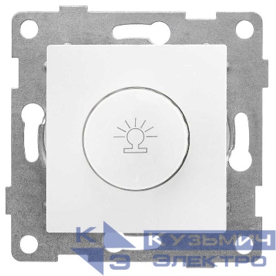 Механизм диммера СП Bravo 500Вт с накладкой и воротком бел. GUSI С10Д6-001