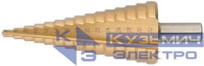 Сверло ступенчатое HSS по металлу 15 ступеней 4-32мм MOS 36384М