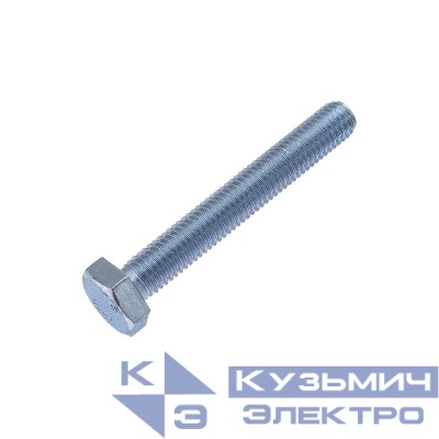 Болт с шестигранной головкой М6х30 DIN 933 класс прочн. 5.8 оцинк. пакет (уп.100шт) СТРОЙМЕТИЗ UTORM3011248